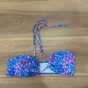 Tilly's Blue and Pink Bikini Top